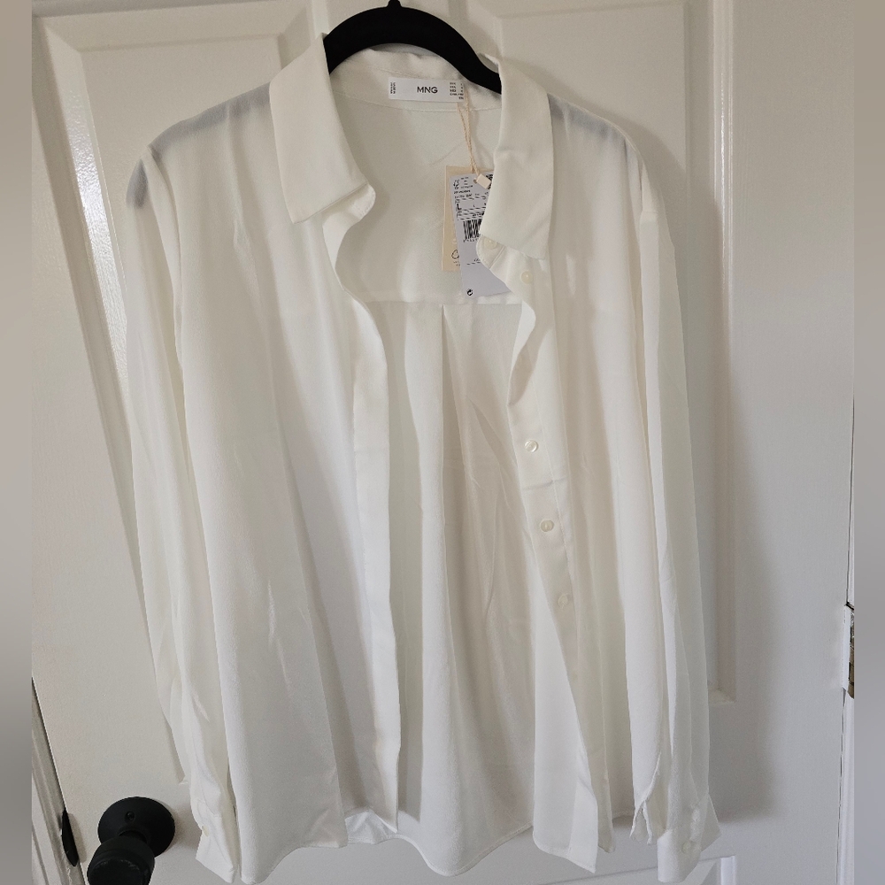 Sheer Button Down Blouse